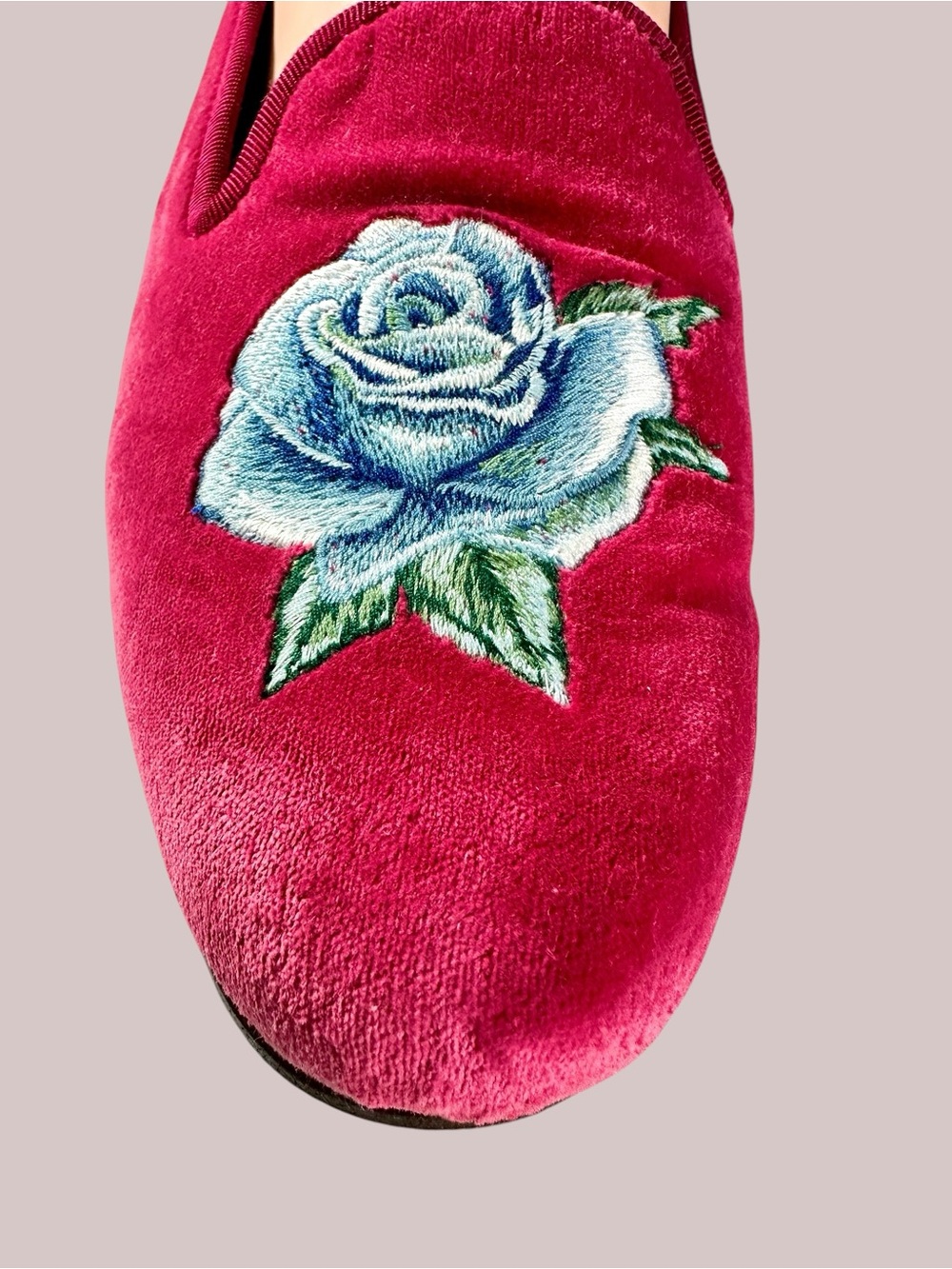 LoveShackFancy x Stubb & Wootton Bow Slippers in Pink Velvet - Picture 5 of 15